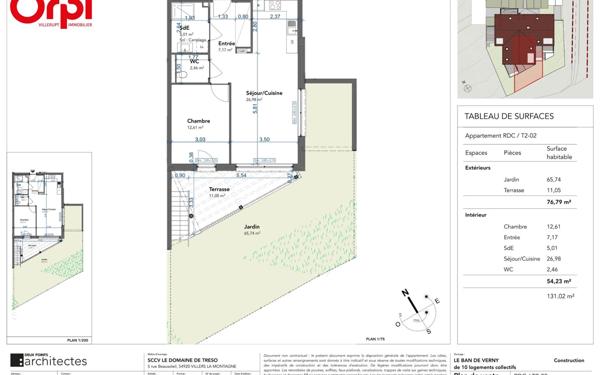 Appartement à vendre    2 pièces • 55 m2 Verny