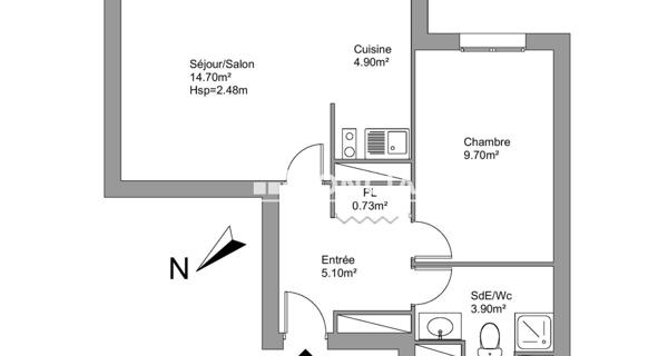 Location Appartement 2 pièces 39.03 m² - Chatou 78400