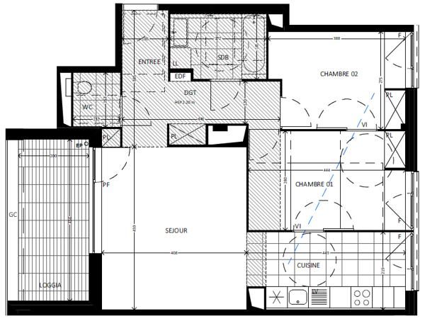 Appartement 3 pièces - 70 m²