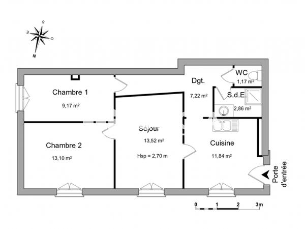 Location Appartement 3 pièces 58.88 m² - 5 RUE GUIZOT Nimes 30000