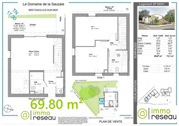 Maison en frais réduits à BRETIGNOLLES SUR MER (85470)