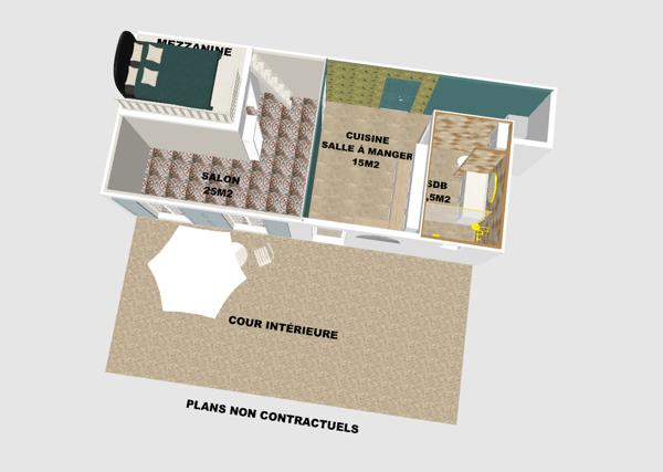 Appartement 2 pièces - 50 m² Exclusivité efficity