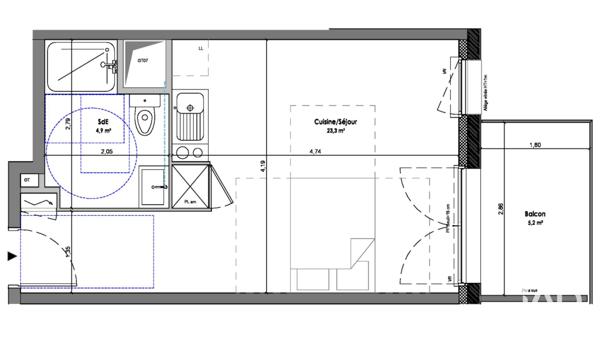 Studio à vendre 28 m² Riom