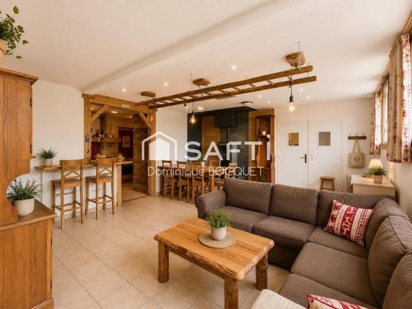 Rare à Villard-de-Lans – Appartement de 154 m² avec terrasse de 300 m² dans un chalet de montagne, à 5 mn du centre.
