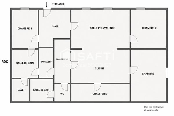 Rare à Villard-de-Lans – Appartement de 154 m² avec terrasse de 300 m² dans un chalet de montagne, à 5 mn du centre.