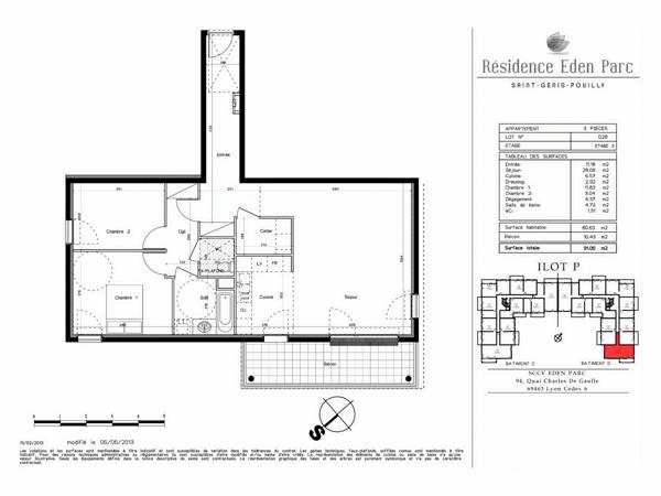 Saint-Genis-Pouilly (01630) APPARTEMENT T3 AU 2EME DERNIER ETAGE AVEC 3 GARAGES - SAINT-GENIS-POUILLY (01630)