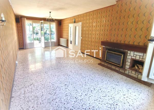 Maison de 1970,130m² sur un terrain de 1125m²