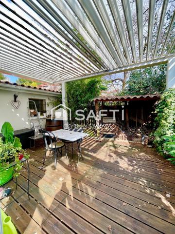 Maison T3 avec belle terrasse verdoyante de 27 m2 et place de parking dans garage