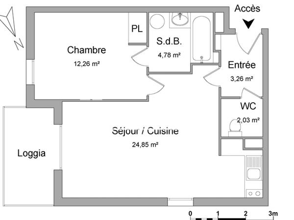 Location Appartement 2 pièces 47.18 m² - 5 RUE ARNAU DE VILLANOVA Saint Laurent De La Salanque 66250