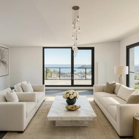 Département du Finistère (29) - À vendre : Crozon, centre-ville - Appartement penthouse T6 de 183 m² habitable avec vue panoramique sue la baie de Morgat - 4 terrasses - Garage.