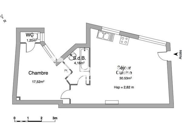 Location Appartement 2 pièces 53.41 m² - 3 RUE DU BLEU MOUTON Lille 59000