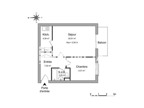 Location Appartement 2 pièces 44.5 m² - LES MAGNOLIAS Rodez 12000