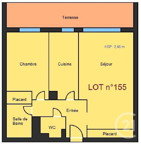 Appartement F2 à vendre  2 pièces - 44 m2 VALLAURIS - 06