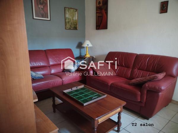 Maison de 200m² avec 4 chambres, garage piscine + local commercial tout commerce + Studio