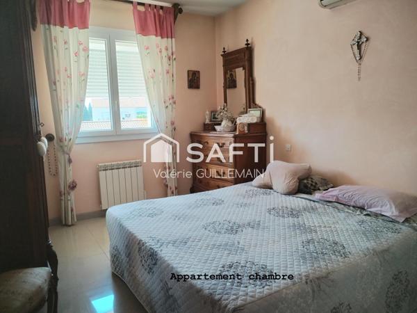 Maison de 200m² avec 4 chambres, garage piscine + local commercial tout commerce + Studio