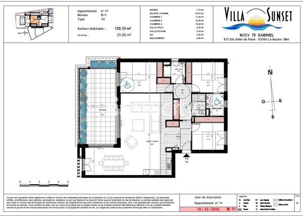 Appartement 4 pièces - 120 m²