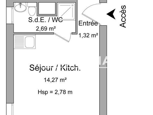 Location Studio 18.35 m² - 27 RUE DU POUSET Toulouse 31400