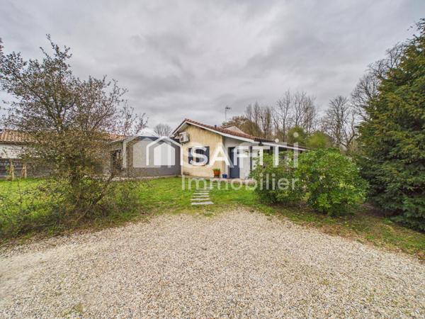 Maison familiale, grand terrain, plain-pied, 4 chambres.
