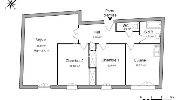 Location Appartement 3 pièces 80.19 m² - Beynost 01700