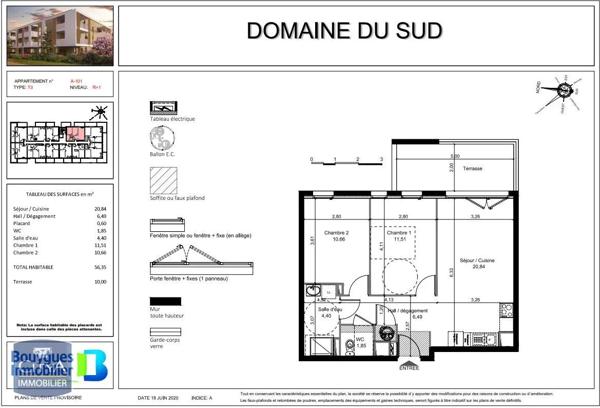 Appartement à louer 3 pièces 57.34m²