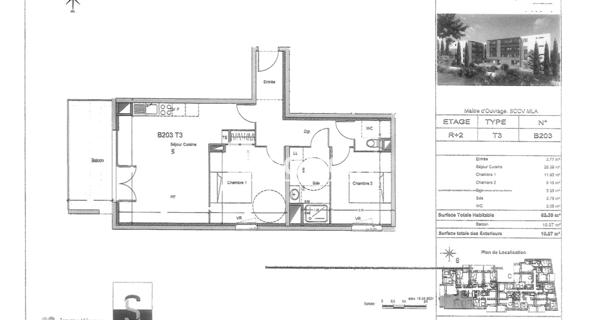 Location Appartement 3 pièces 63.39 m² - Morières-lès-avignon 84310