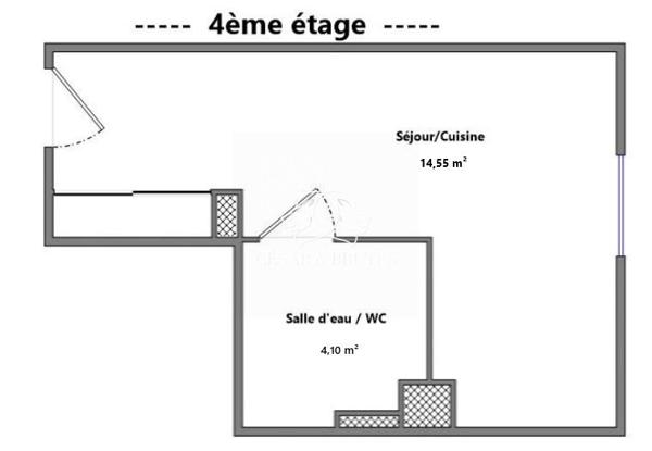 STUDIO + PARKING – BAIL COMMERCIAL – ETAGE ELEVE