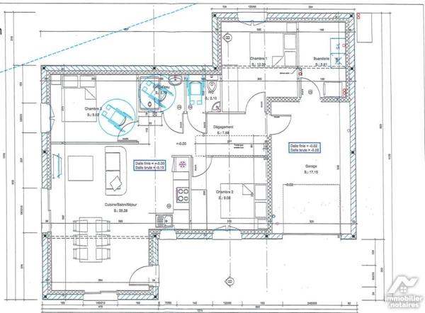 Maison à TREBEURDEN - 3 CHAMBRES DE PLAIN-PIED - lot B