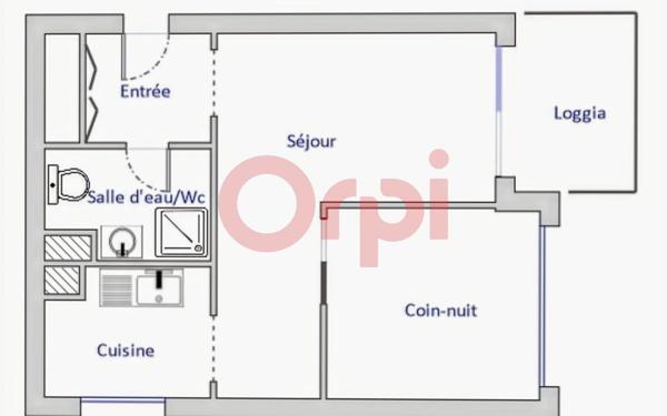 Appartement à vendre    2 pièces • 34,30 m2 Lyon 8