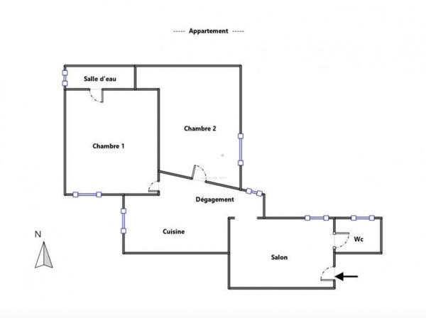 APPARTEMENT 2 PIÈCES CHARMANT ET BIEN ENTRETENU