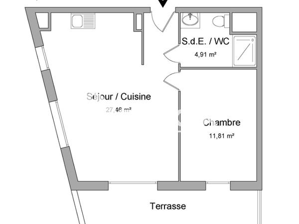 Location Appartement 2 pièces 44.18 m² - RUE JEAN HYACINTHE VINCENT Sotteville Les Rouen 76300