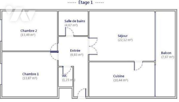 Talence secteur Roustaing
Appartement type 3 d'environ 73 m² situé au premier étage, comprenan...