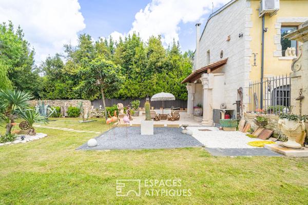 Mas vigneron et jardin intimiste