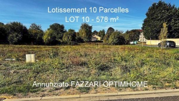 Stenay 55700 terrain à bâtir viabilisé 578 m² Lot n° 10   |   Lotissement Les Vergers   |   30 010 € honoraires inclus