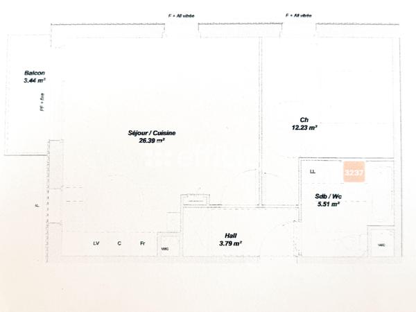 Appartement
         2 pièces
        - 49 m² 183 500 € *