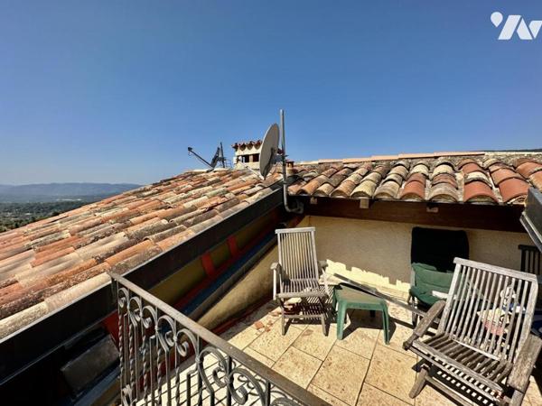 CHATEAUNEUF DE GRASSE - MAISON DE VILLAGE DE 200M² AVEC APERCU MER