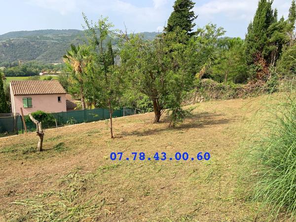 Dpt Alpes Maritimes (06), à vendre LA ROQUETTE SUR SIAGNE terrain