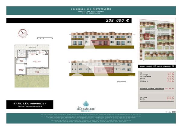 Appartement 3 pièces 56.3 m2