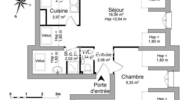 Location Appartement 2 pièces 37.43 m² - Le Mesnil-le-roi 78600