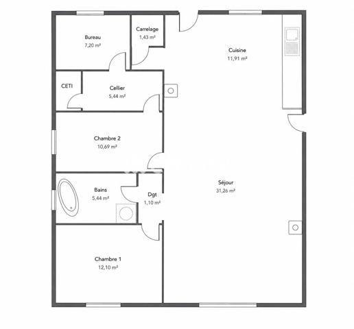 Maison
         4 pièces
        - 88 m² 340 000 € *