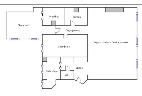 Paris (75003) Porte saint Martin Superbe appartement de style contemporain