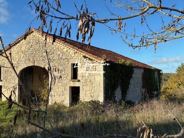 Grange en pierre et maison à rénover – environnement isolé