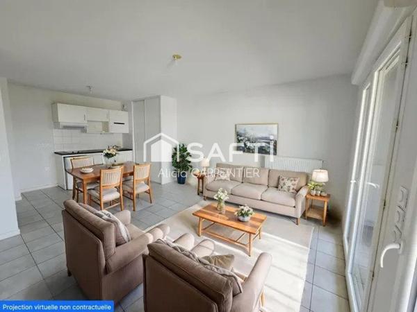Appartement vendu loué avec ascenseur et une place de parking privative sécurisée