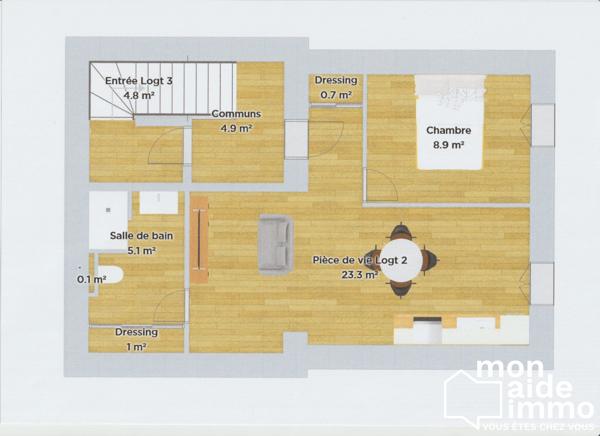 Maison de ville à rénover 113m2 -4 pièces-