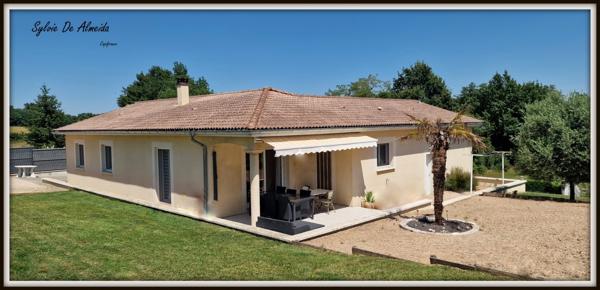Maison à vendre, Plain pied 106 m², 5 pièces ARBIGNY (01)PONT DE VAUX,4 chambres,terrain clos 2000m²