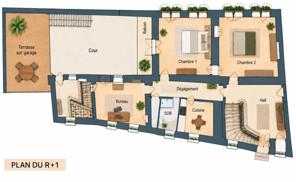 ROQUEMAURE (30150) – HÔTEL PARTICULIER – 460 M² – ÉLÉMENTS D’ARCHITECTURE ANCIENS – COUR INTÉRIEURE – GARAGE – TERRASSE – COMBLES À AMÉNAGER
