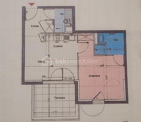 Appartement de 39,50 m²