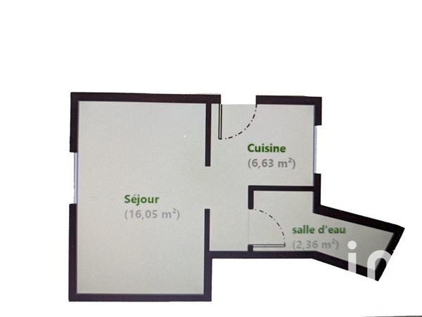 Studio 2 pièces de 25 m² à Le Havre (76600)