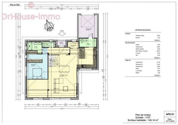Maison à vendre 5 pièces de 145 m²