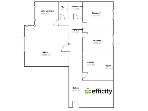 Appartement
         4 pièces
        - 90 m² Exclusivité 260 000 € *
