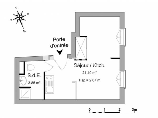 Location Studio 25.25 m² - 5/7 RUE DE TOULOUSE LAUTREC Albi 81000